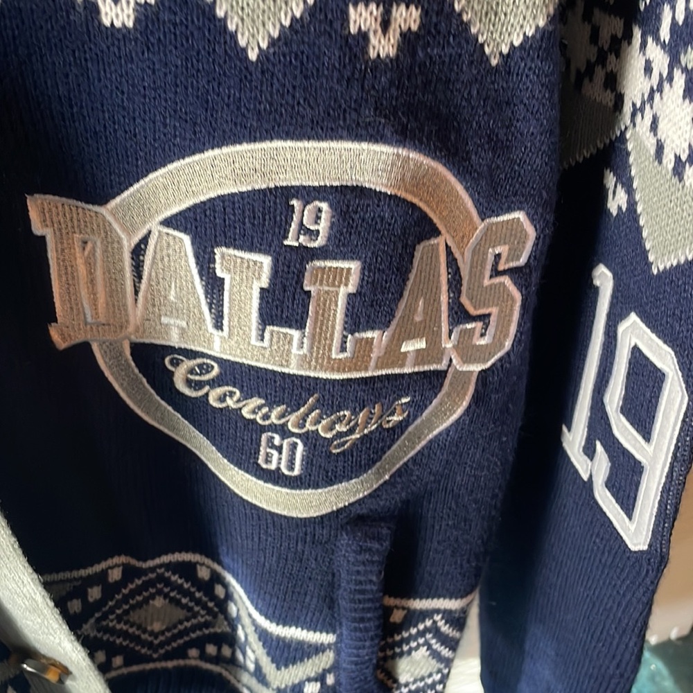 Official NFL  Dallas Cowboys vintage cardigan embroidered and embellished NEW - Picture 3 of 6
